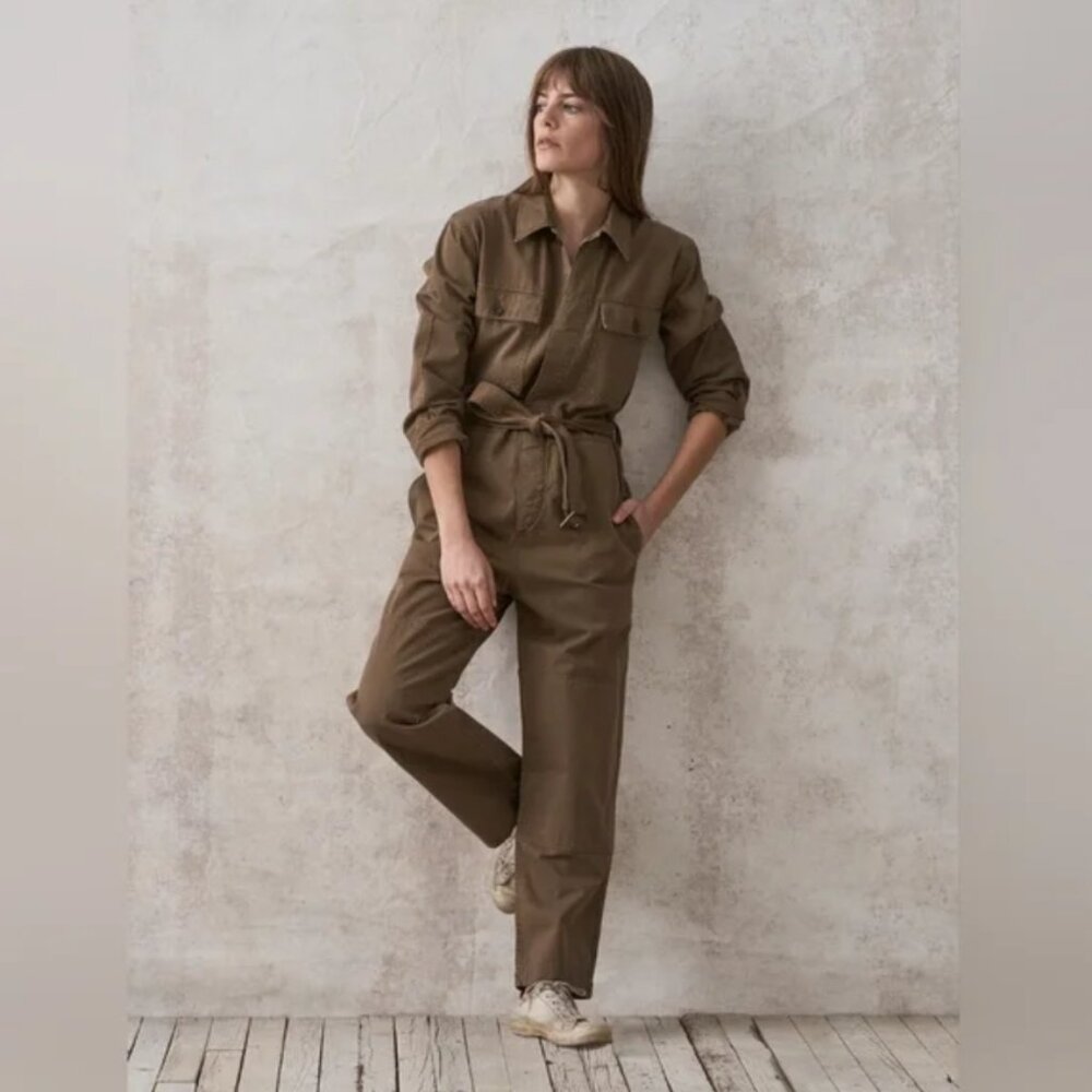 Buck Mason Baja Twill Utility Jumpsuit size Small